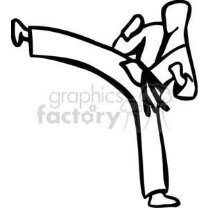   martial arts karate self defense kick kicking  BSS0165.gif Clip Art Sports Martial Arts 