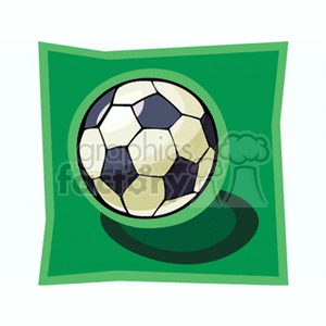 soccer ball with green background clipart. Commercial use image # 169721