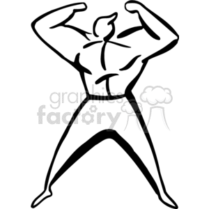   bodybuilder bodybuilders muscle muscles fitness exercise exercising  BSR0116.gif Clip Art Sports Weight Lifting 