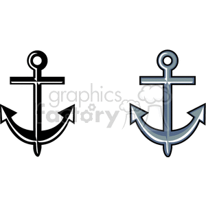 Black and grey anchors