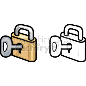 lock key locks keys  PMM0116.gif Clip Art Tools black white locked padlock