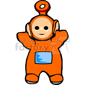 Teletubby orange clipart. Commercial use image # 170967