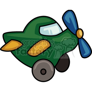 green toy wooden airplane clipart. Royalty-free image # 171052