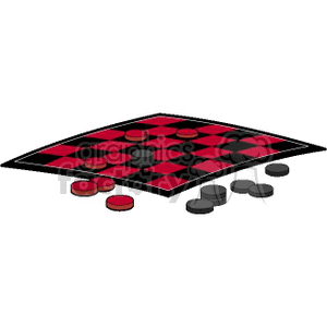   game checker checkers games board  checkerboardeps.gif Clip Art Toys-Games 
