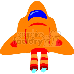  airplane airplanes planes plane flying  Clip Art Transportation Air space shuttle aircraft cartoon orange nasa