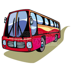 Travel bus clipart. Commercial use image # 172435