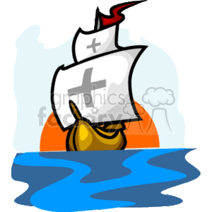   Columbus Day ship ships boat boats pirate pirates  sp003_ship.gif Clip Art Transportation Water 