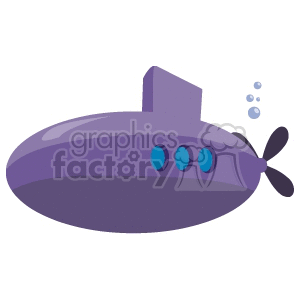 purple submarine clipart. Royalty-free image # 173448