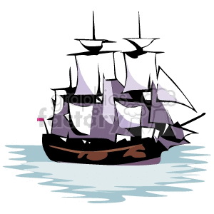 old wooden pirate ship clipart. Royalty-free image # 173458