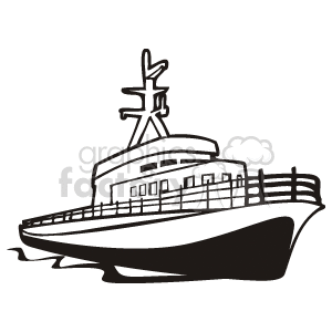 black and white yacht clipart. Royalty-free image # 173466