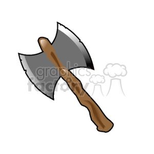   axe axes weapon weapons  BATTLEAXE01.gif Clip Art Weapons 