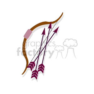   arrow arrows archery archers bow and weapon weapons  BOW&ARROWS01.gif Clip Art Weapons 
