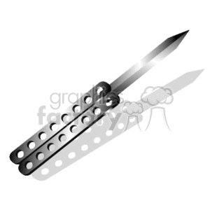   butterfly knifes knife knifes weapon weapons  KNIFE01.gif Clip Art Weapons 