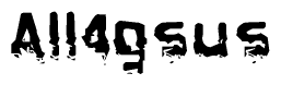 The image contains the word All4gsus in a stylized font with a static looking effect at the bottom of the words