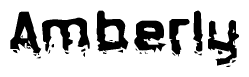 The image contains the word Amberly in a stylized font with a static looking effect at the bottom of the words