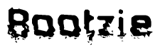 The image contains the word Bootzie in a stylized font with a static looking effect at the bottom of the words