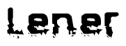 The image contains the word Lener in a stylized font with a static looking effect at the bottom of the words