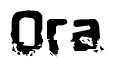 The image contains the word Ora in a stylized font with a static looking effect at the bottom of the words