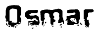 The image contains the word Osmar in a stylized font with a static looking effect at the bottom of the words