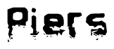 The image contains the word Piers in a stylized font with a static looking effect at the bottom of the words