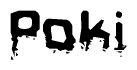 The image contains the word Poki in a stylized font with a static looking effect at the bottom of the words