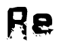 The image contains the word Re in a stylized font with a static looking effect at the bottom of the words