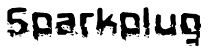The image contains the word Sparkplug in a stylized font with a static looking effect at the bottom of the words