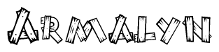 The clipart image shows the name Armalyn stylized to look like it is constructed out of separate wooden planks or boards, with each letter having wood grain and plank-like details.