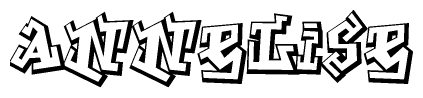 The clipart image features a stylized text in a graffiti font that reads Annelise.