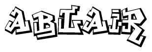 The clipart image features a stylized text in a graffiti font that reads Ablair.