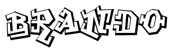 The clipart image features a stylized text in a graffiti font that reads Brando.