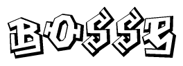 The clipart image features a stylized text in a graffiti font that reads Bosse.