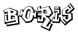 The clipart image features a stylized text in a graffiti font that reads Boris.