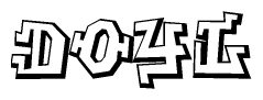 The clipart image features a stylized text in a graffiti font that reads Doyl.