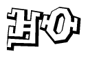 The clipart image features a stylized text in a graffiti font that reads Ho.