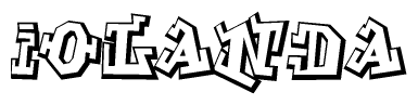 The clipart image features a stylized text in a graffiti font that reads Iolanda.