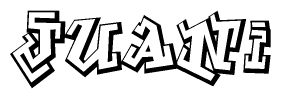The clipart image features a stylized text in a graffiti font that reads Juani.