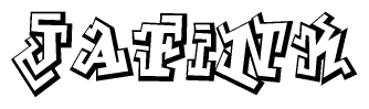 The clipart image features a stylized text in a graffiti font that reads Jafink.