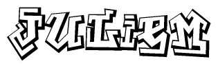 The clipart image features a stylized text in a graffiti font that reads Juliem.
