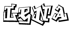 The clipart image features a stylized text in a graffiti font that reads Lena.
