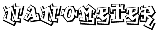 The clipart image features a stylized text in a graffiti font that reads Nanometer.