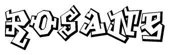 The clipart image features a stylized text in a graffiti font that reads Rosane.