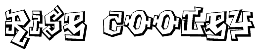 The clipart image features a stylized text in a graffiti font that reads Rise cooley.