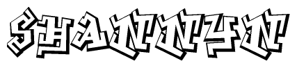 The clipart image features a stylized text in a graffiti font that reads Shannyn.