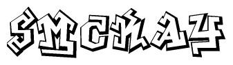 The clipart image features a stylized text in a graffiti font that reads Smckay.