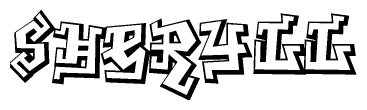 The clipart image features a stylized text in a graffiti font that reads Sheryll.