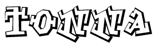 The clipart image features a stylized text in a graffiti font that reads Tonna.
