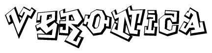 The clipart image features a stylized text in a graffiti font that reads Veronica.
