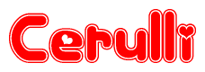 The image displays the word Cerulli written in a stylized red font with hearts inside the letters.