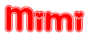 The image displays the word Mimi written in a stylized red font with hearts inside the letters.